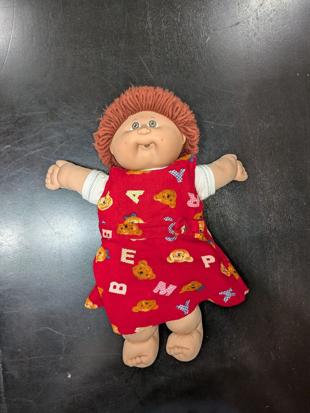 1985 Cabbage Patch Kid Reddish Brown Hair Brown Eyes (Missing Pacifier)